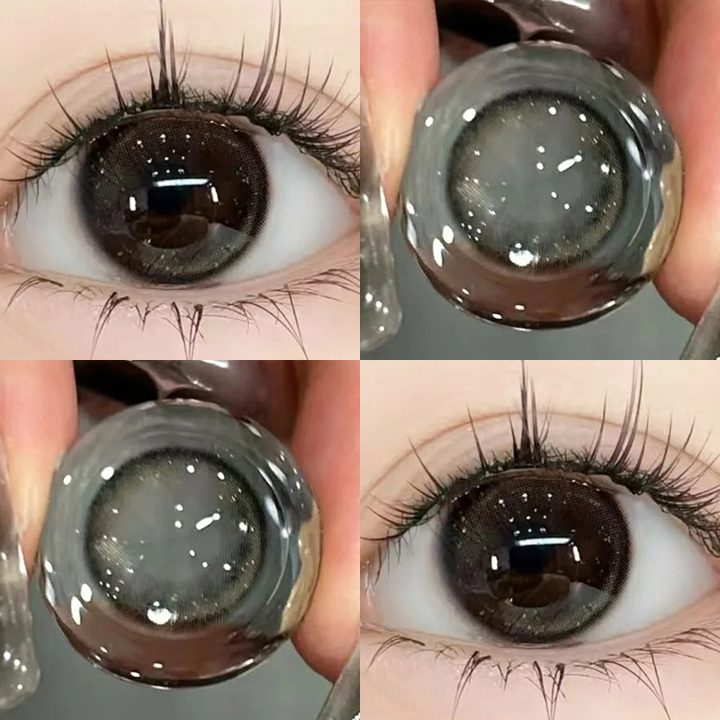 NEOCOULER美瞳半年抛小直径14.0素颜黑色女自然隐形眼镜正品官方