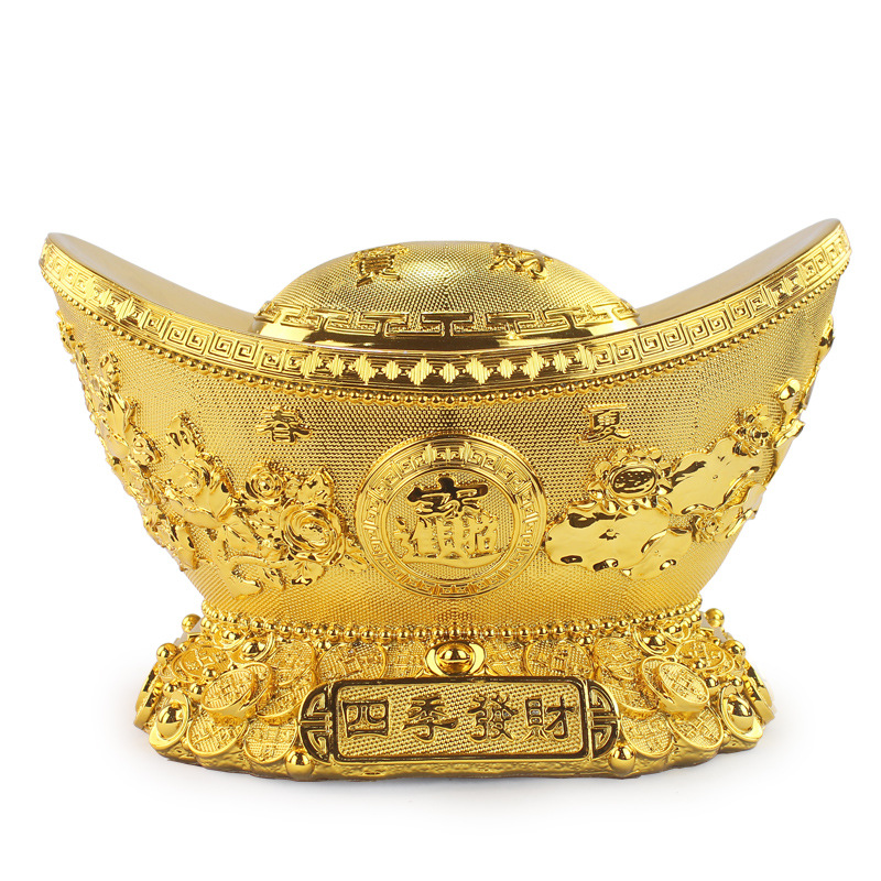 大德仁金元宝聚宝盆摆件存钱罐招财进宝装饰品店铺开业礼品摆设