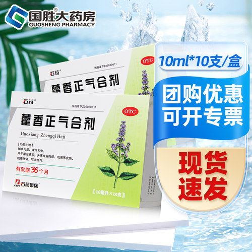 [石药集团]藿香正气合剂10ml*10支/盒