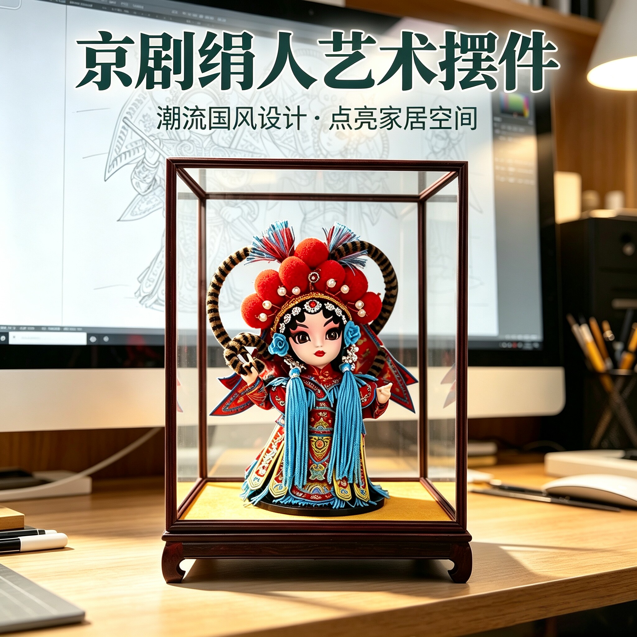 北京京剧娃娃戏曲人物摆件送外礼图片