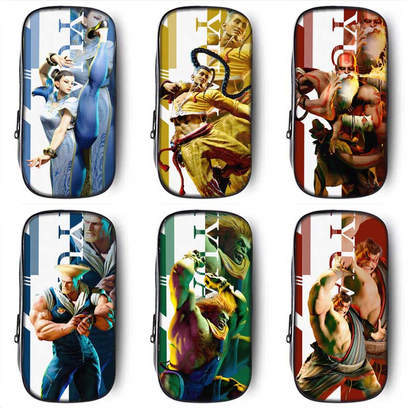 街霸6春丽笔袋小学生铅笔盒2025新款超火文具袋初中生笔盒学生文具盒儿童网红爆款女孩男生男孩款大容量周边