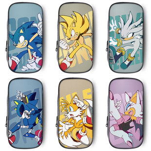 刺猬索尼克笔袋高颜值小学生铅笔盒2026年新款超火文具袋初中生笔盒学生文具盒儿童一年级男生男孩大容量周边