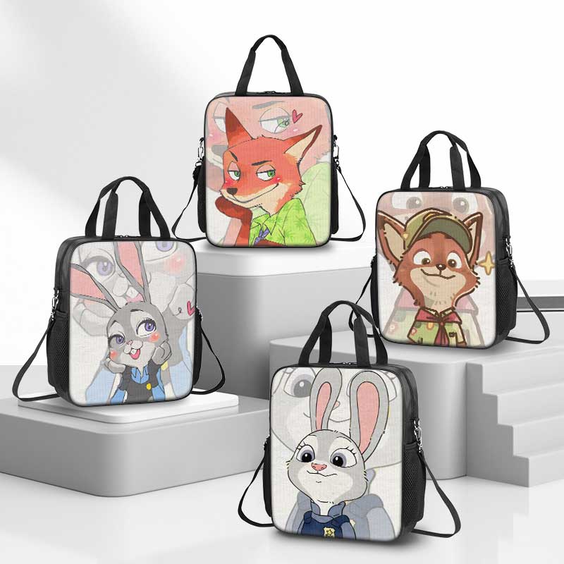 朱迪尼克疯狂动物城补习袋2025新款男孩小学生手提袋女学生拎书袋初中生帆布包儿童一年级美术袋手提包高颜值