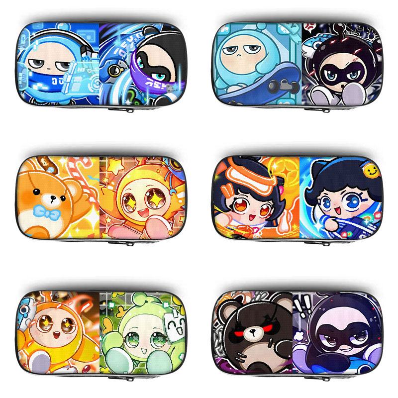 高清打印，三层大容量帆布笔袋。