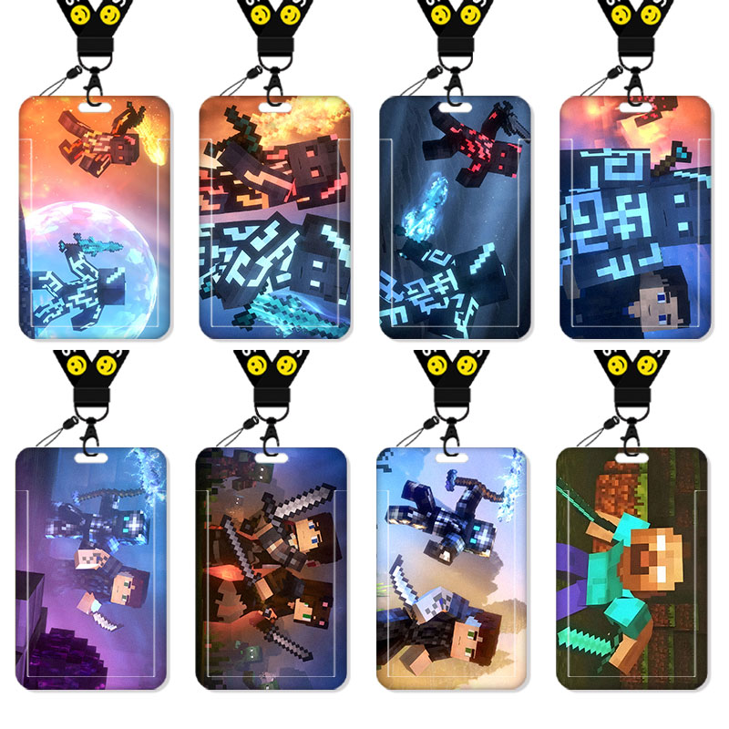 我的世界战争之歌系列卡套饭卡校园卡身份证保护套公交卡学生水卡证件小卡片套工作证工牌证件套校牌挂绳周边