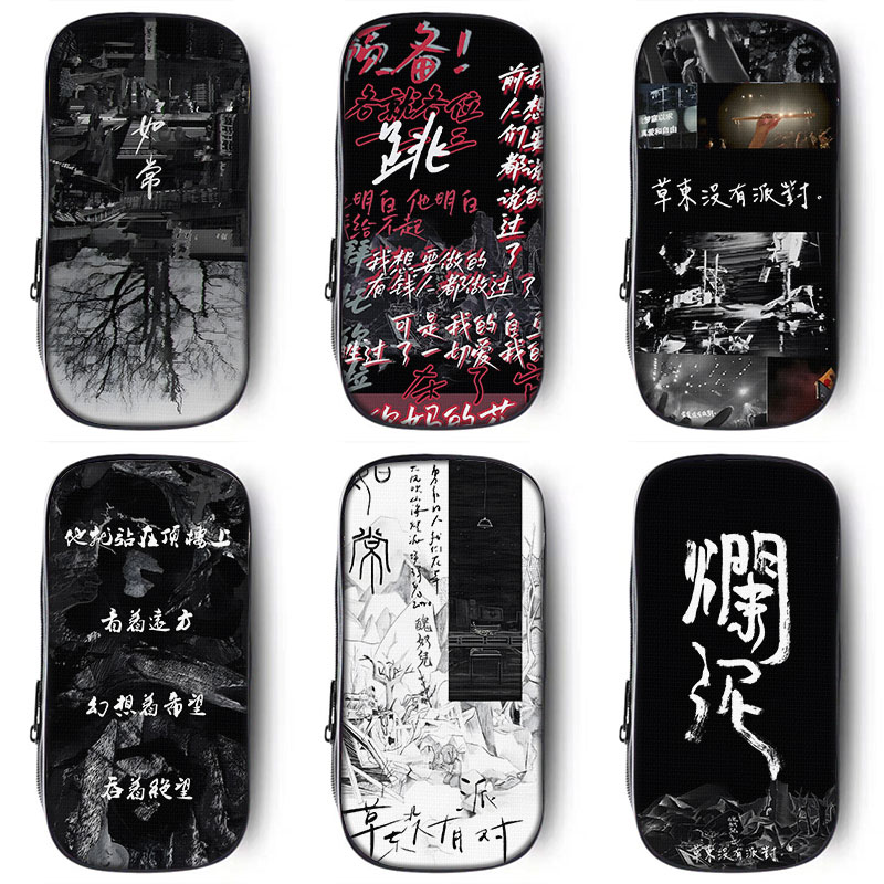 高清打印，三层大容量帆布笔袋。