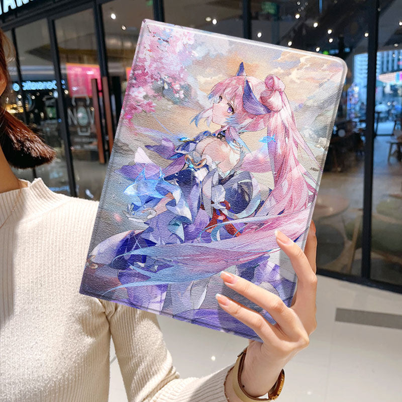 原神ipad10保护套pro2024款11寸5苹果air7平板mini6壳4迷你3适用2三折带笔槽八8第9代2020周边2018珊瑚宫心海