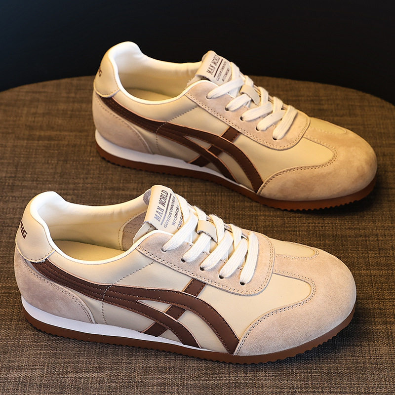 皇家百丽诗2026年新款春季真皮小白鞋平底德训鞋女夏软底百搭旅游