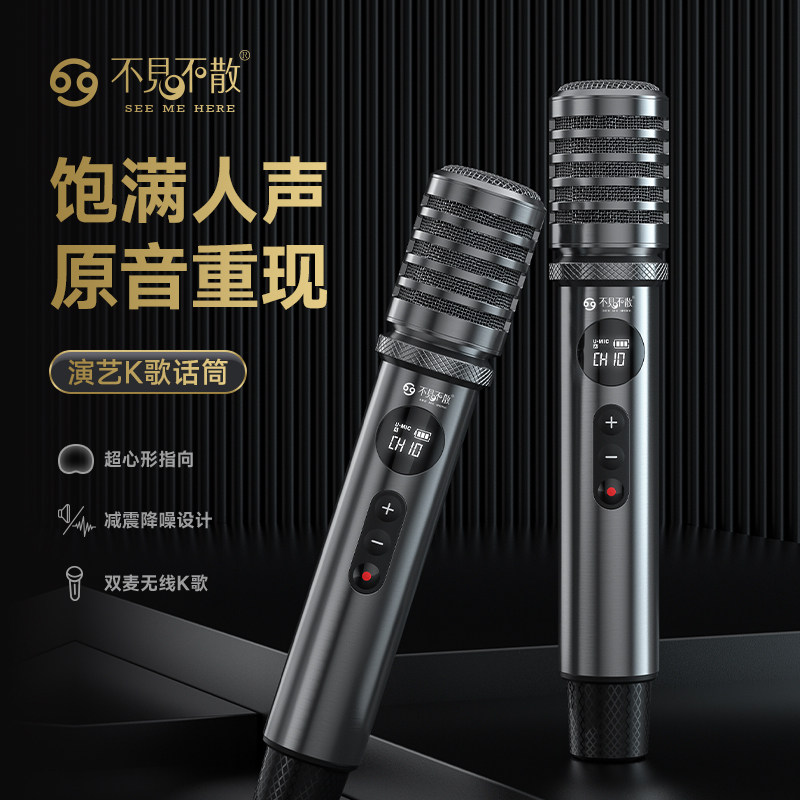 不见不散D5 D6 D8 S3 流浪者k歌音响话筒无线麦克风原装麦克风