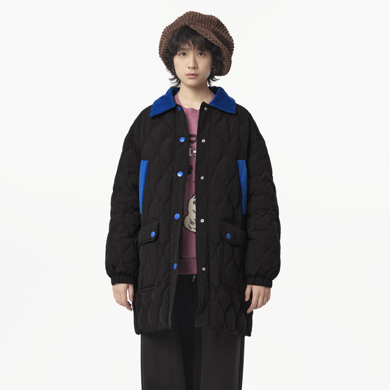 翻领 撞色灯芯绒 口袋