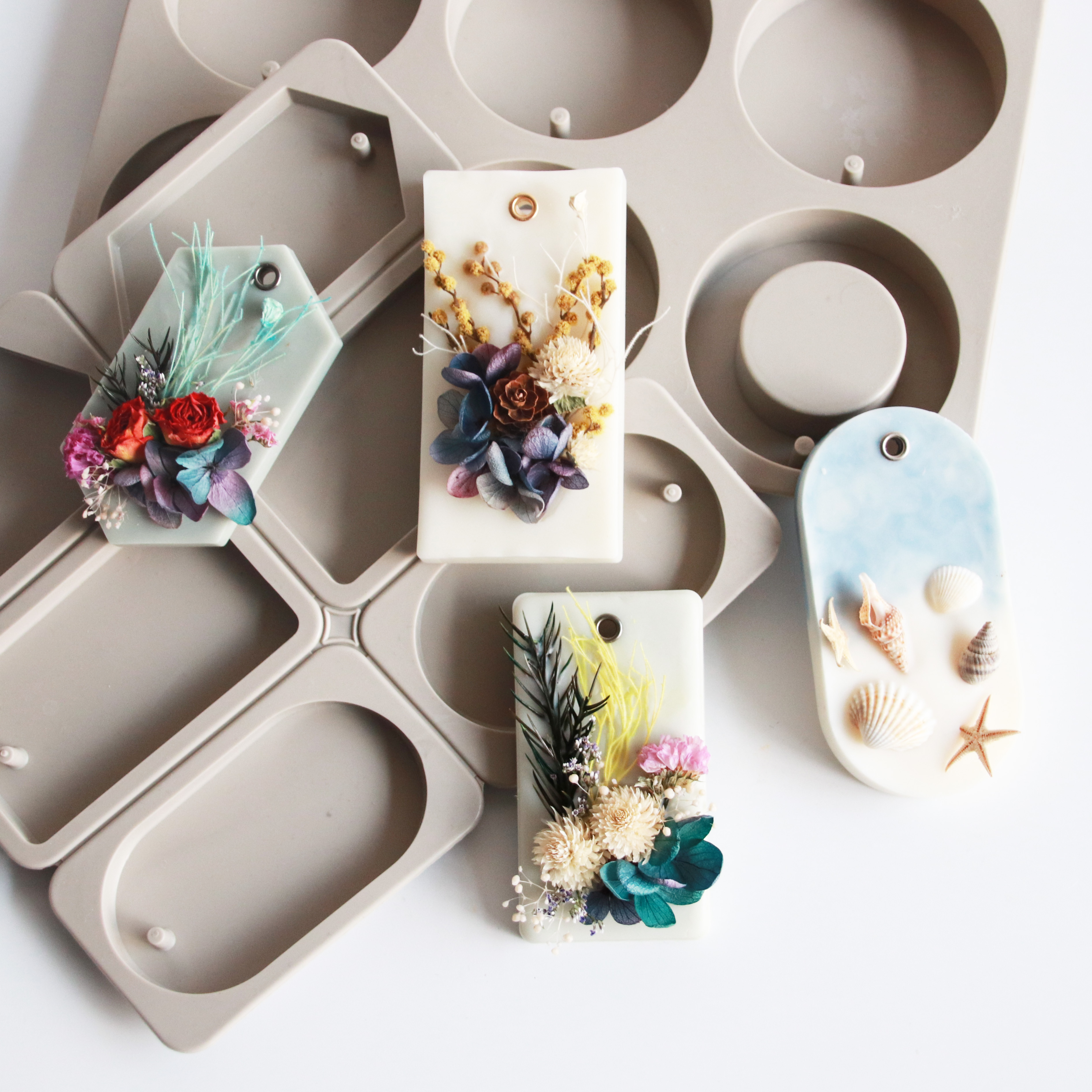 美沐儿diy香薰蜡牌石膏硅胶模具