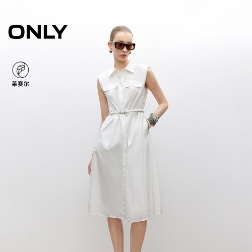 ONLY无袖显瘦衬衫裙连衣裙