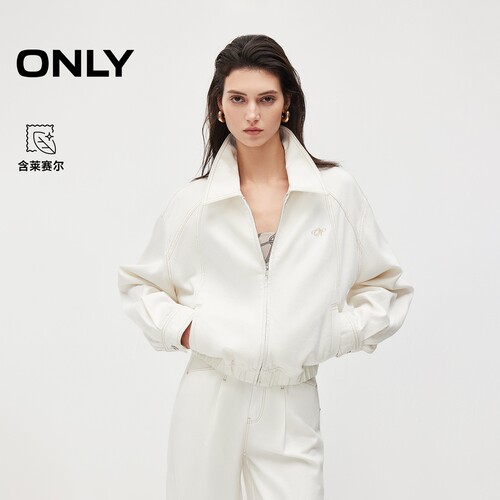 ONLY宽松插肩袖牛仔外套