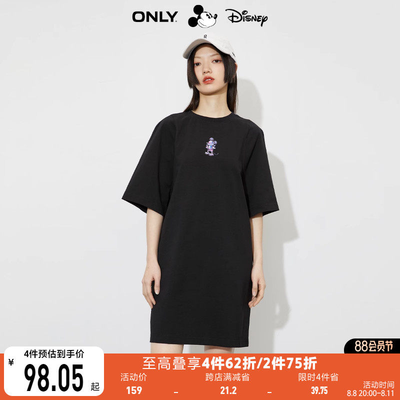 ONLY奥莱春夏迪士尼米奇DISNEY联名款T恤连衣裙女