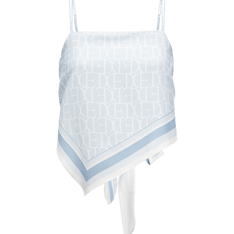 ONLY奥莱夏季时尚设计感蝴蝶结绑带吊带雪纺衫女