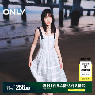 甜美时尚 ONLY奥莱夏季 蝴蝶结吊带蛋糕裙连衣裙女