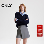 休闲裤 ONLY2025夏季 女 裤 短裤 新款 气质通勤显瘦舒适A字不规则西装