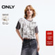 潮流酷感圆领宽松印花撞色短款 ONLY奥莱2025夏季 新款 T恤女