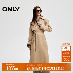 防风长款 通勤气质插肩袖 秋季 风衣外套女 ONLY奥莱