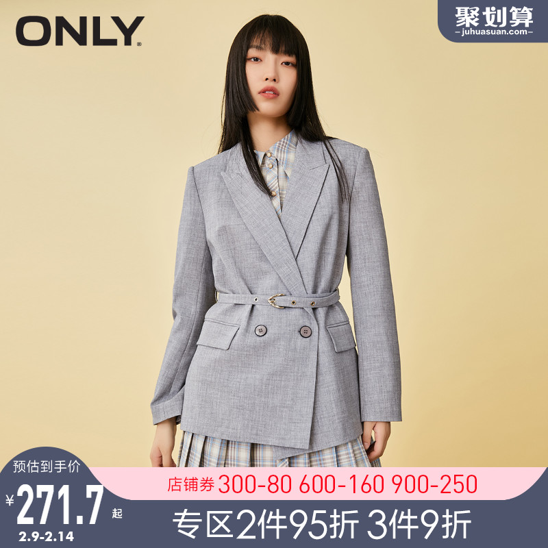 ONLY2021冬季新款通勤风oversize休闲上衣西装外套女