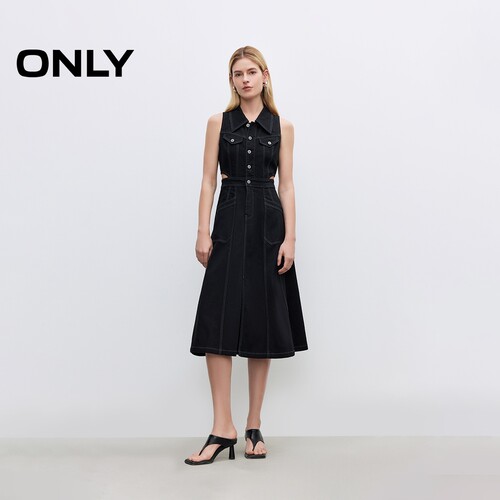 ONLY中长裙牛仔连衣裙