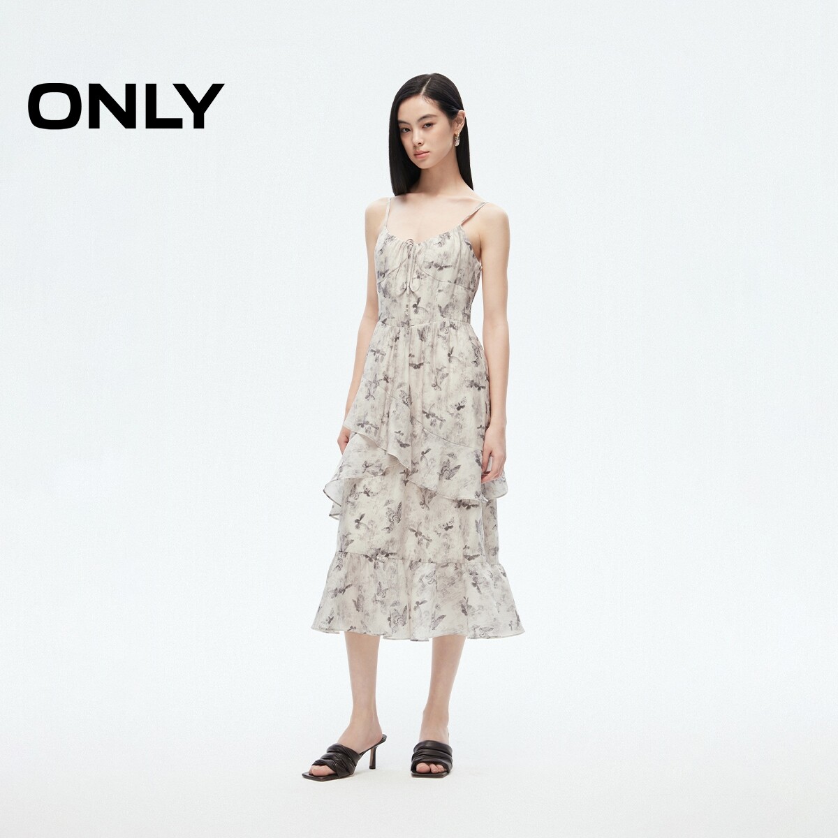 ONLY轻奢高级感收腰长裙连衣裙图片