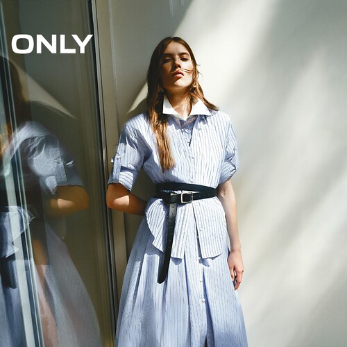 ONLY两穿袖袢宽松舒适落肩衬衫