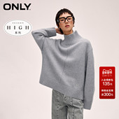 女 高领针织衫 ONLY奥莱 秋冬休闲简约做旧宽松长袖