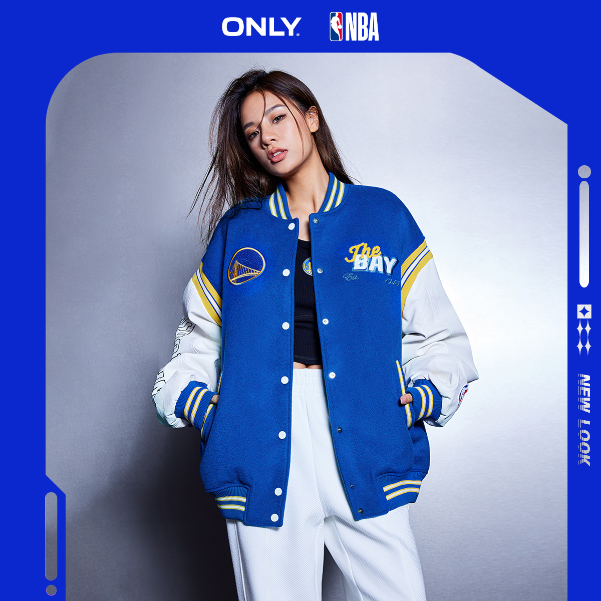 ONLY羊毛宽松双面毛呢外套