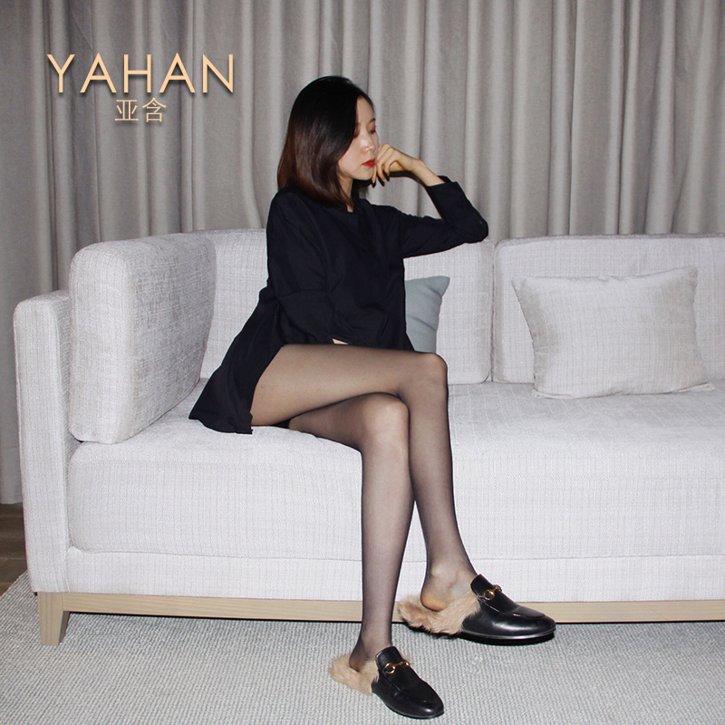 YAHAN亚含8D春夏超薄黑丝女均匀jk网红性感黑色透肤包芯丝袜包邮