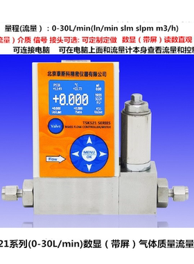 小流量30L数显气体质量控制器MFC质量流量计MFM 可定制带CE抗电磁