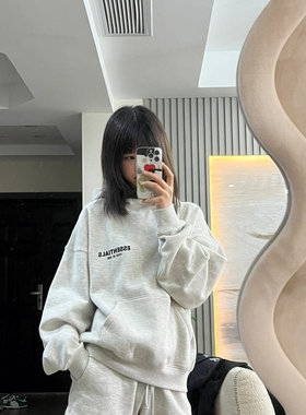 FEAR OF GOD FOG复线ESSENTIALS植绒字母印花卫衣美式休闲连帽衫