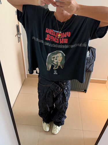 PalyHollywood复古破洞休闲短袖