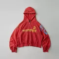 Washed Distressed Red
