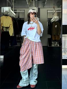 Martine Rose字母贴纸印花logo短袖美式休闲宽松T恤成韩彬同款Tee