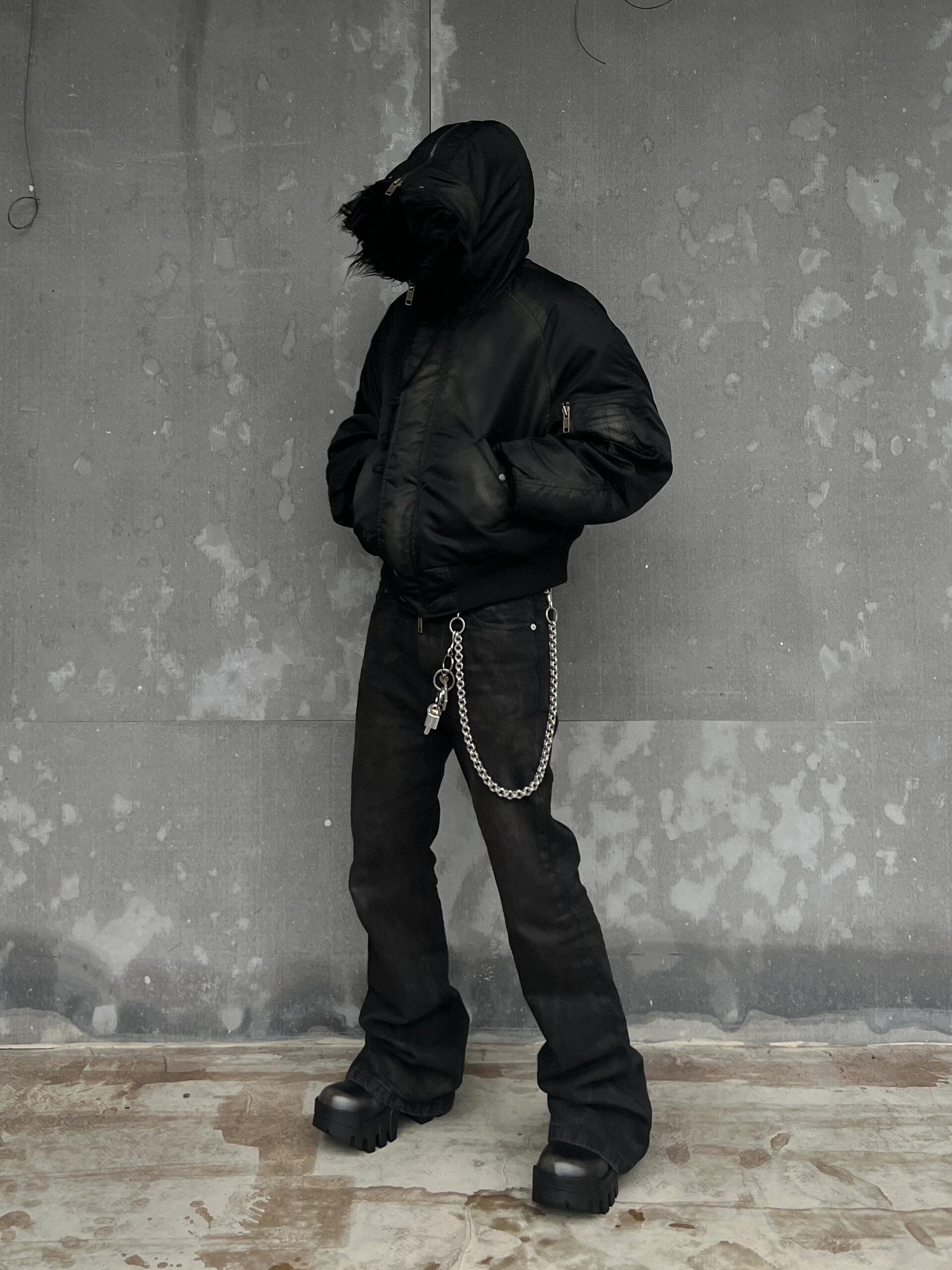 Grailz美式做旧泥染飞行棉服外套