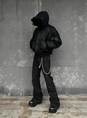 Grailz Project GR美式做旧N2B毛领飞行夹克重磅宽松外套保暖棉服