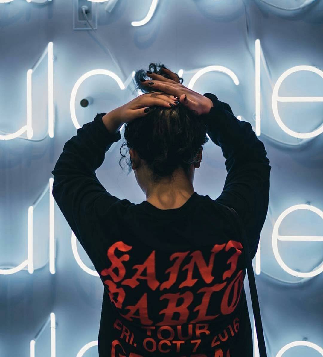 kanye saint pablo tour侃爷巡演专辑休闲长袖t恤男女宽松打底衫