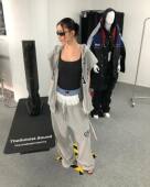 假三件拼接拼接直筒阔腿宽松运动休闲卫裤 GR美式 PROJECT GRAILZ