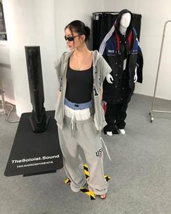 GRAILZ PROJECT GR美式假三件拼接拼接直筒阔腿宽松运动休闲卫裤