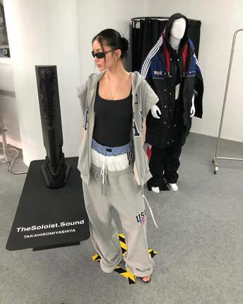 GRAILZ PROJECT GR美式假三件拼接拼接直筒阔腿宽松运动休闲卫裤