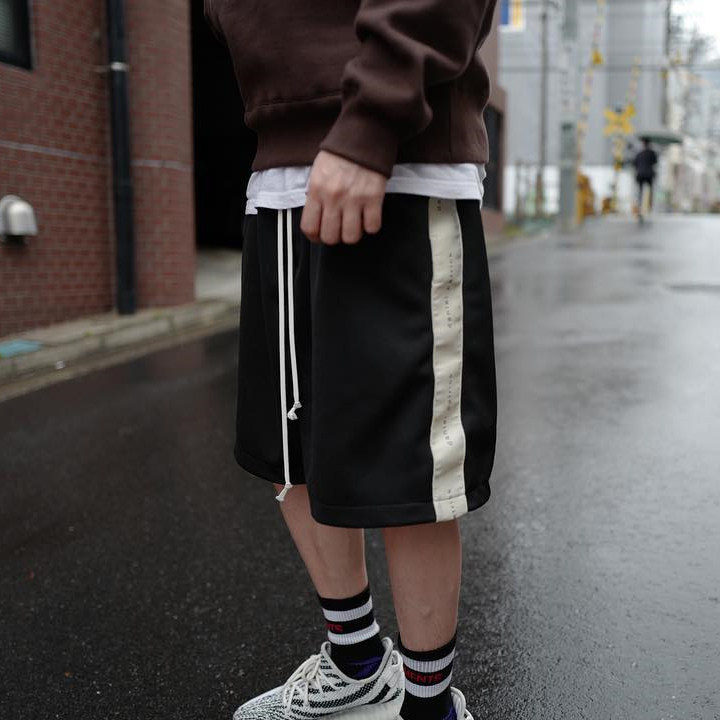 daniel patrick字母拼色串标dp抽绳复古休闲短裤运动裤侃爷同款