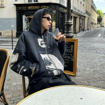 ERD忧郁的富二代麦当娜连帽卫衣