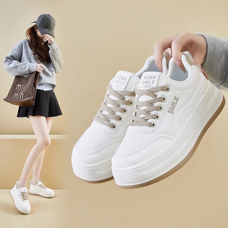 厚底小白鞋女款2025年新款春秋季女鞋子爆款软底轻便休闲运动板鞋,女鞋,时尚休闲鞋,淘宝优惠券,粉丝福利购,淘宝优惠卷