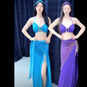 悦梦风璐肚皮舞新款 演出服班服性感气质练功服显瘦初学仙女 套装