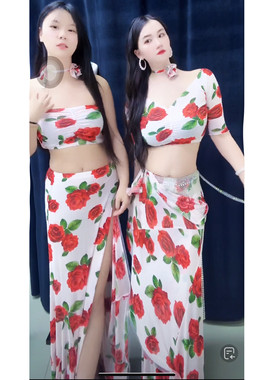 悦梦风璐肚皮舞新款套装演出服班服气质仙女练功服女人味初学者