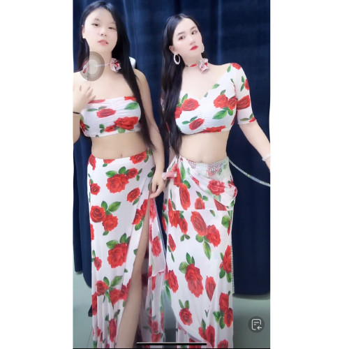 悦梦风璐肚皮舞新款套装演出服班服气质仙女练功服女人味初学者