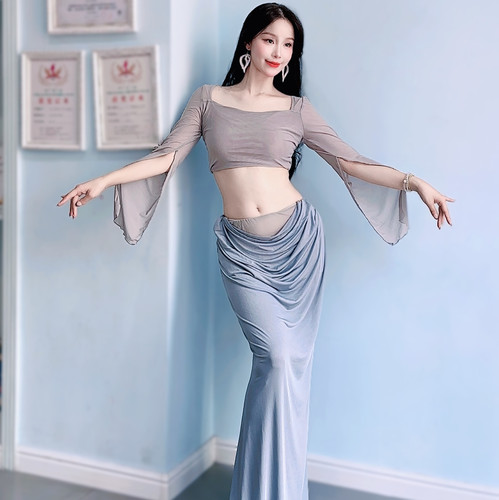 悦梦风璐肚皮舞练功服套装初学者舒适东方舞舞蹈服女团服