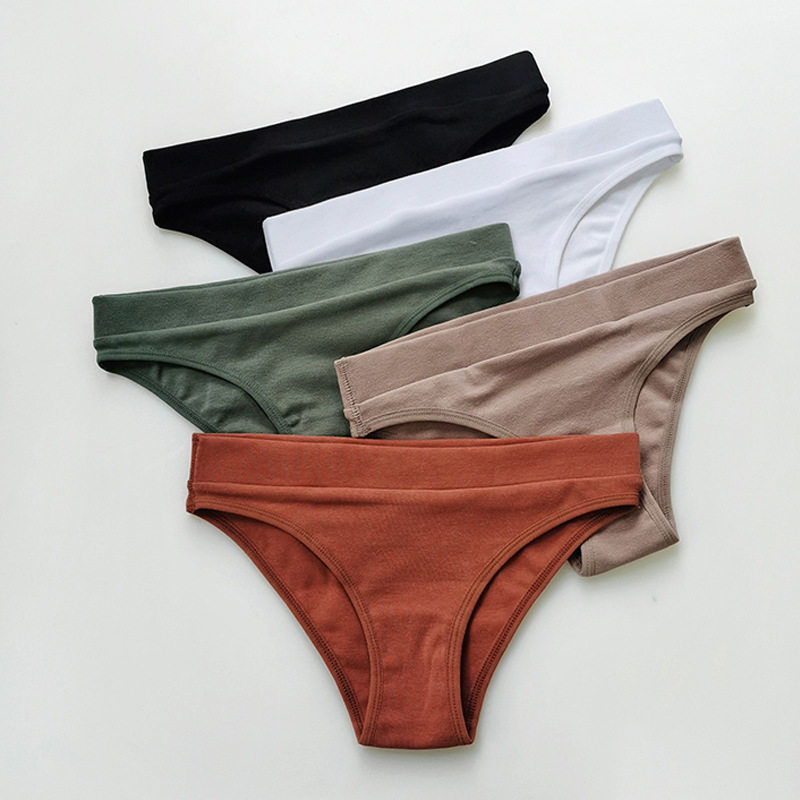 大码纯色简约螺纹弹舒适女士内裤性感半包臀三角V形棉提臀三角裤,女士内衣/男士内衣/家居服,女三角裤,淘宝优惠券,粉丝福利购,淘宝优惠卷