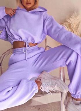 2023fashion winter clothes leisure suit women sport 卫衣套装